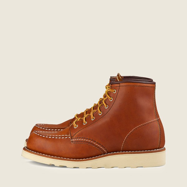 Red Wing Heritage Boots Brown - Womens 6-inch Classic Moc - Short Legacy Leather - 3924-XIBHL